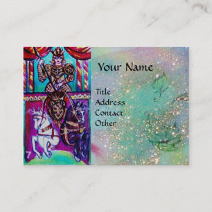 TAROTS OF THE LOST SHADOWS / CHARIOT Blue Business Card