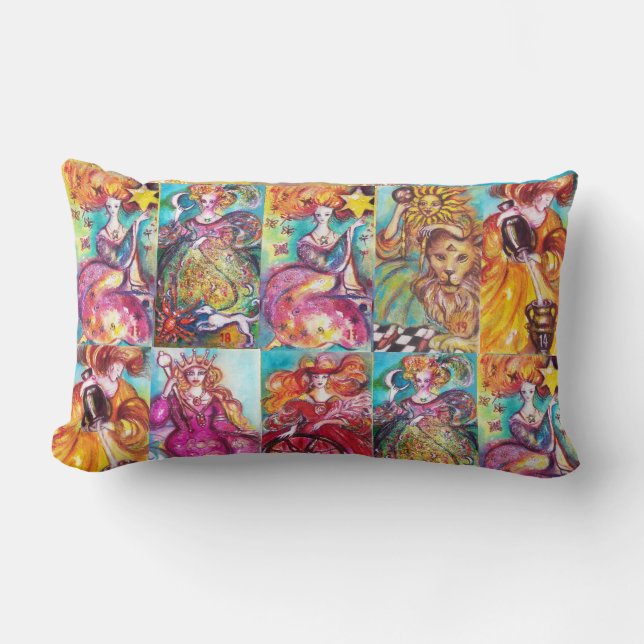 TAROTS OF THE LOST SHADOWS /STAR,MOON,SUN,EMPRESS LUMBAR CUSHION (Front)