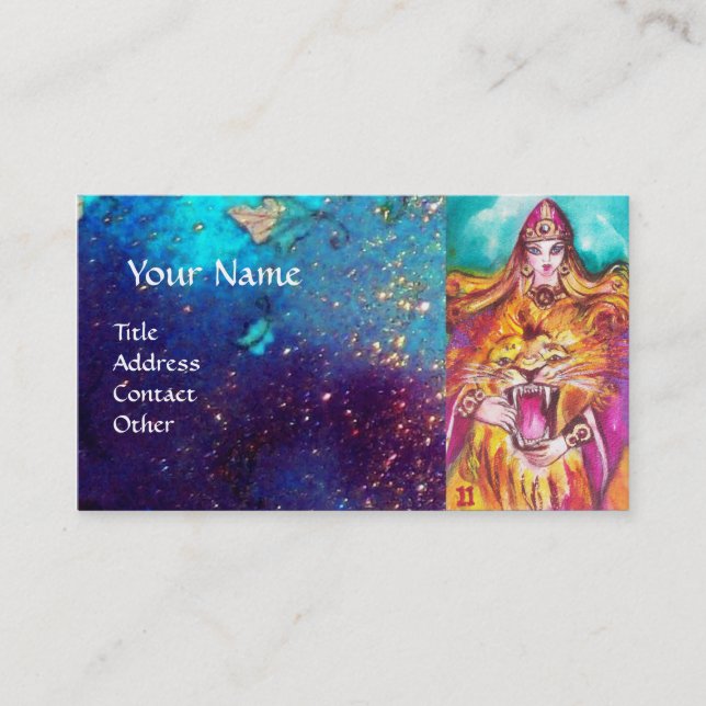 TAROTS OF THE LOST SHADOWS / STRENGHT / FORTITUDE BUSINESS CARD (Front)