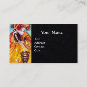 TAROTS OF THE LOST SHADOWS ,TEMPERANCE Black Paper Business Card