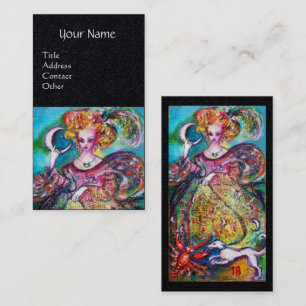 TAROTS OF THE LOST SHADOWS / THE MOON LADY Black Business Card