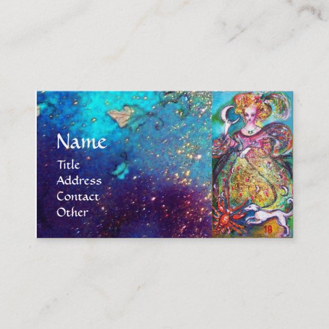 TAROTS OF THE LOST SHADOWS / THE MOON LADY BUSINESS CARD (Front)