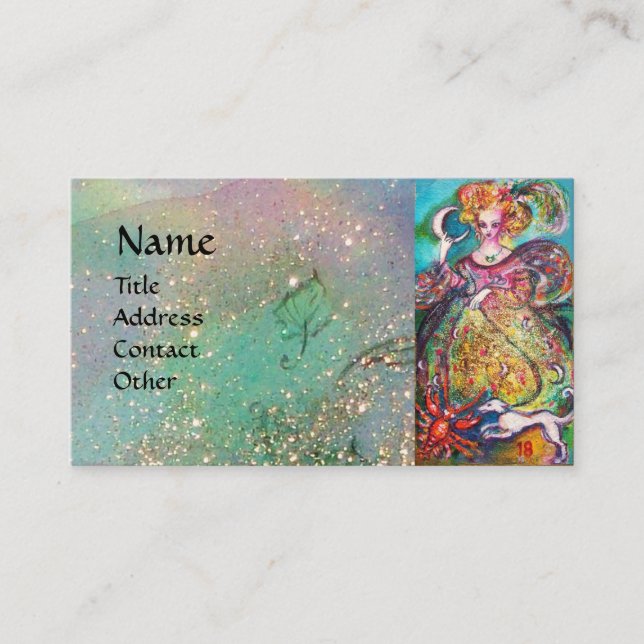 TAROTS OF THE LOST SHADOWS / THE MOON LADY BUSINESS CARD (Front)