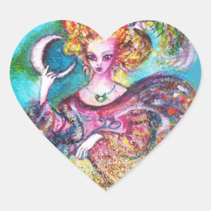 TAROTS OF THE LOST SHADOWS /THE MOON LADY HEART STICKER