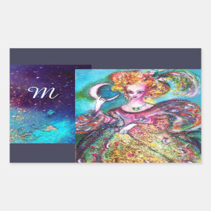 TAROTS OF THE LOST SHADOWS /THE MOON LADY Monogram Rectangular Sticker