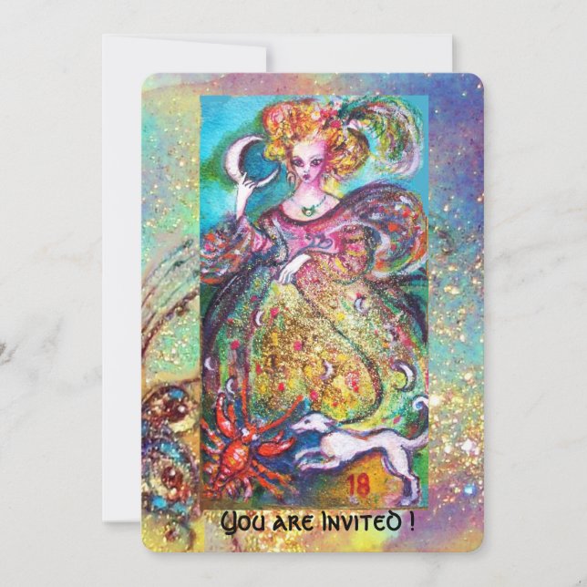 TAROTS OF THE LOST SHADOWS / THE MOON LADY ,Pearl Invitation (Front)