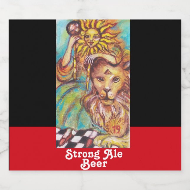 TAROTS OF THE LOST SHADOWS /THE SUN STRONG BEER BEER BOTTLE LABEL (Single Label)
