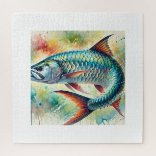 Tarpon Elegance 280824AREF108 - Watercolor Jigsaw Puzzle