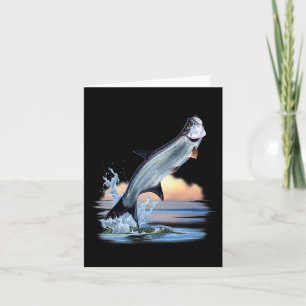 Tarpon Fish Fresh Water Wildlife Hunting Fishing A Card