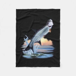 Tarpon Fish Fresh Water Wildlife Hunting Fishing A Fleece Blanket