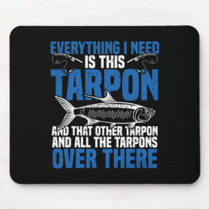 Tarpon Fishing Spot Rod And Reel Combo Tarpon Fish Mouse Mat