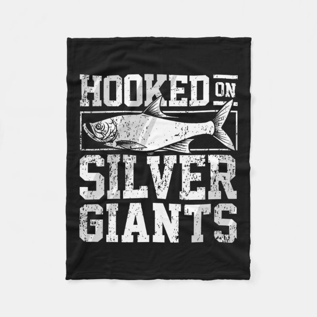 Tarpon Fishing Trip - Silver Tarpon Angler - Fish  Fleece Blanket (Front)