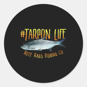 Tarpon Life Deep Sea Saltwater Fishing  Classic Round Sticker
