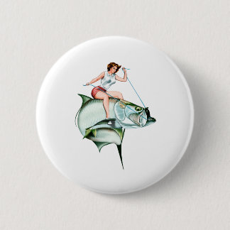 Tarpon Rider 6 Cm Round Badge