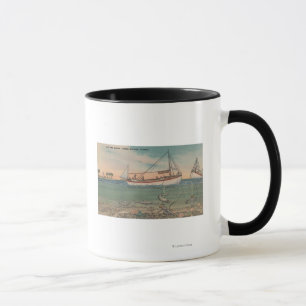 Tarpon Springs, FL - View of Boat & Deep Sea Mug