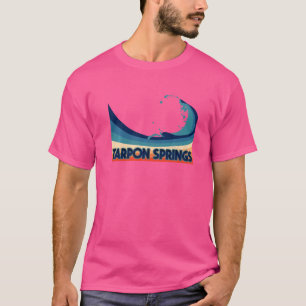 Tarpon Springs Florida Retro Surf Sailing & Fishin T-Shirt