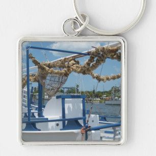 Tarpon Springs Sponge Boat Ornament Key Ring