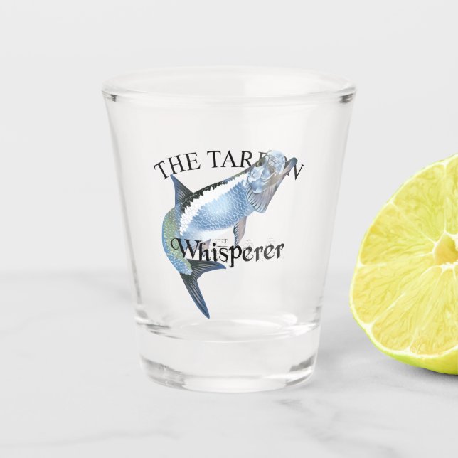 Tarpon Whisperer Shot Glass (Front)
