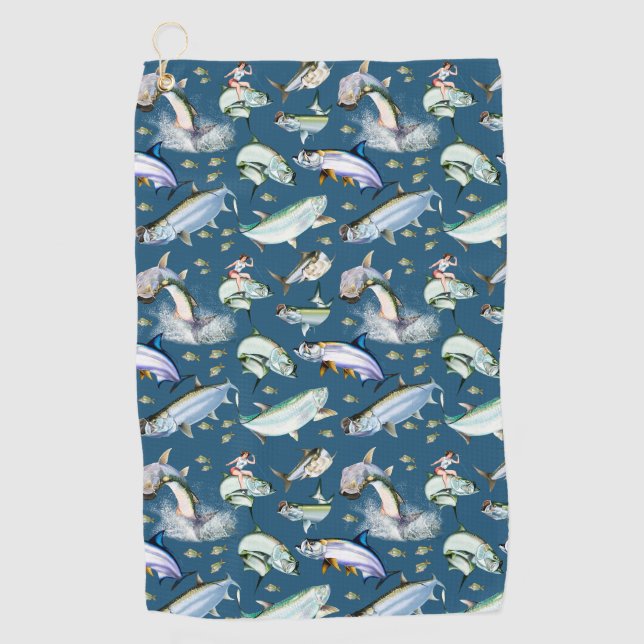 Tarpons Everywhere Golf Towel (Front)