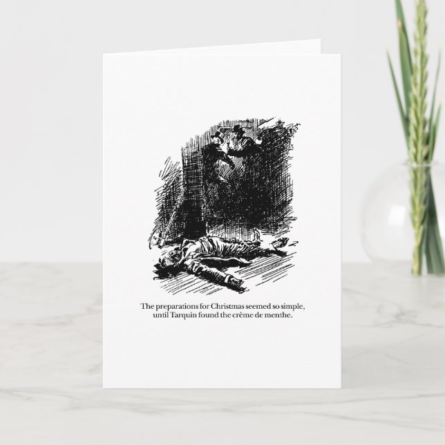 Tarquin and the Creme de Menthe Holiday Card (Front)