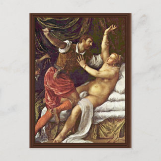 Tarquinius And Lucretia By Tizian Postcard