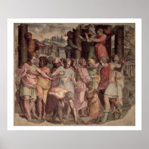 Tarquinius the Proud founding the Temple of Jupite Poster
