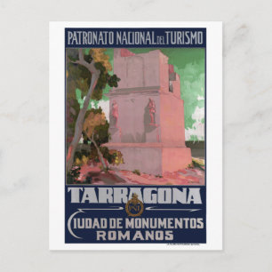 Tarragona Spain Vintage Travel Poster Restored Postcard