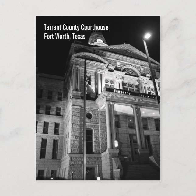 Tarrant County Courthouse (Night) Postcard (Front)