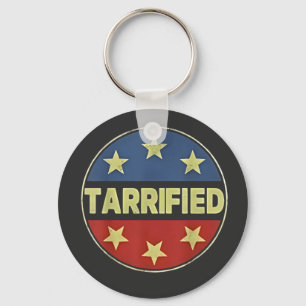  Tarrfied Anit Trump Patriotic American  Key Ring