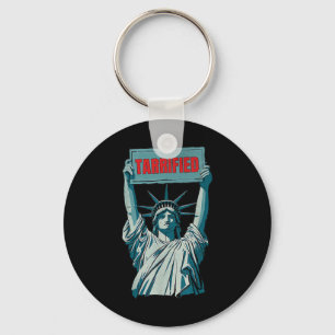 Tarrified Funny Political Humour Saying Anti Trump Key Ring
