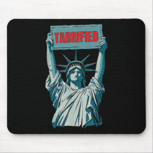 Tarrified Funny Political Humour Saying Anti Trump Mouse Mat