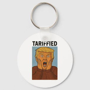 Tarrified Resist I Stand With Penguins Key Ring