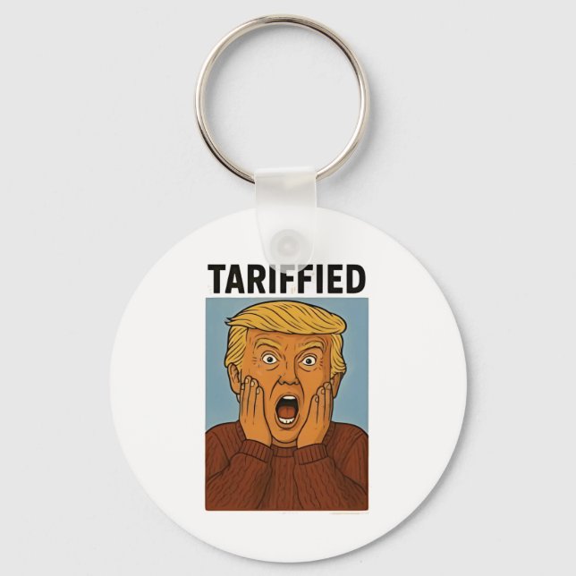 Tarrified Resist I Stand With Penguins  Key Ring (Front)