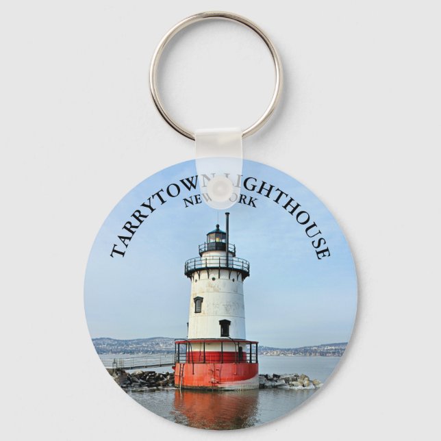 Tarrytown Lighthouse, New York Keyring (Front)