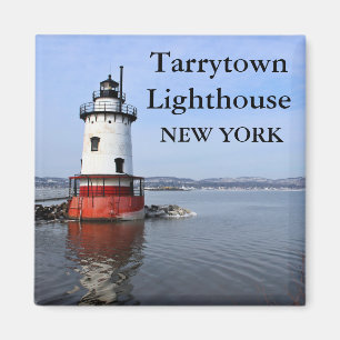 Tarrytown Lighthouse, New York Square Magnet