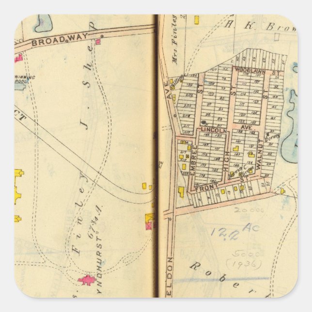 Tarrytown, New York 5 Square Sticker (Front)
