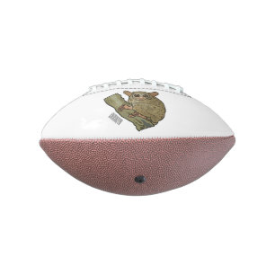 Tarsier cartoon illustration american football