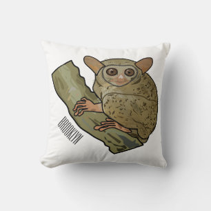 Tarsier cartoon illustration cushion