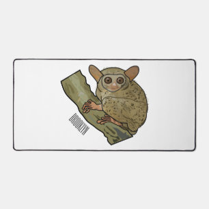 Tarsier cartoon illustration desk mat