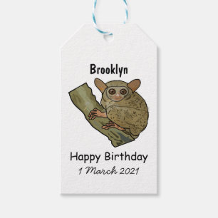 Tarsier cartoon illustration gift tags