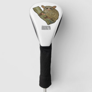 Tarsier cartoon illustration golf head cover