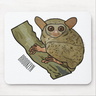 Tarsier cartoon illustration mouse mat