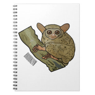 Tarsier cartoon illustration  notebook