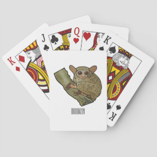 Tarsier cartoon illustration playing cards