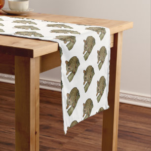 Tarsier cartoon illustration short table runner