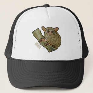 Tarsier cartoon illustration trucker hat