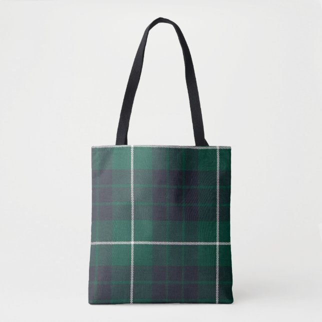 Tartan All-Over-Print Tote Bag, Medium (Front)