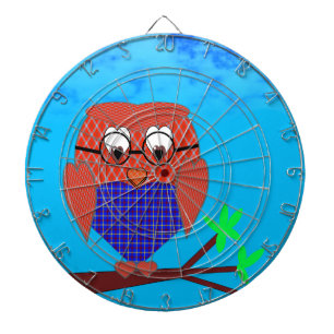 Tartan and Hearts Owl Dartboard