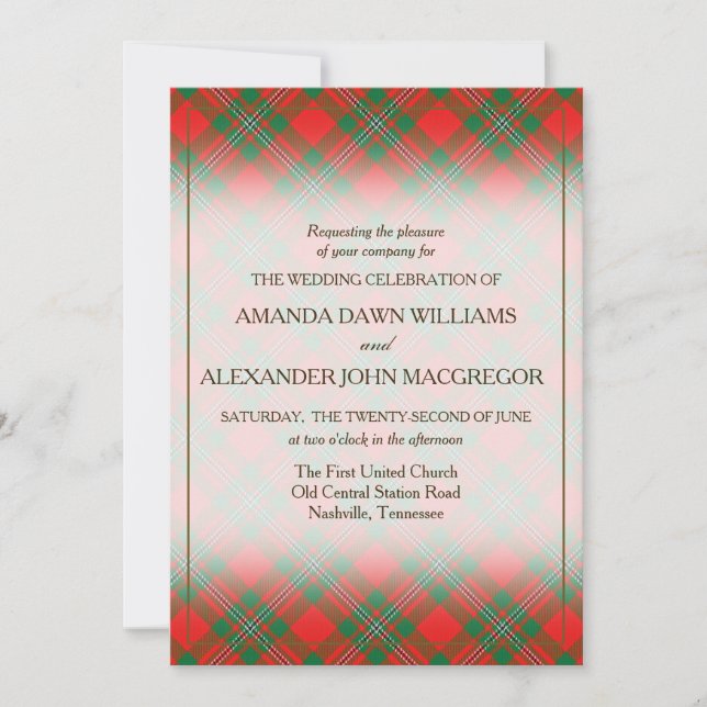 Tartan Beauty Clan Gregor MacGregor Scottish Plaid (Front)
