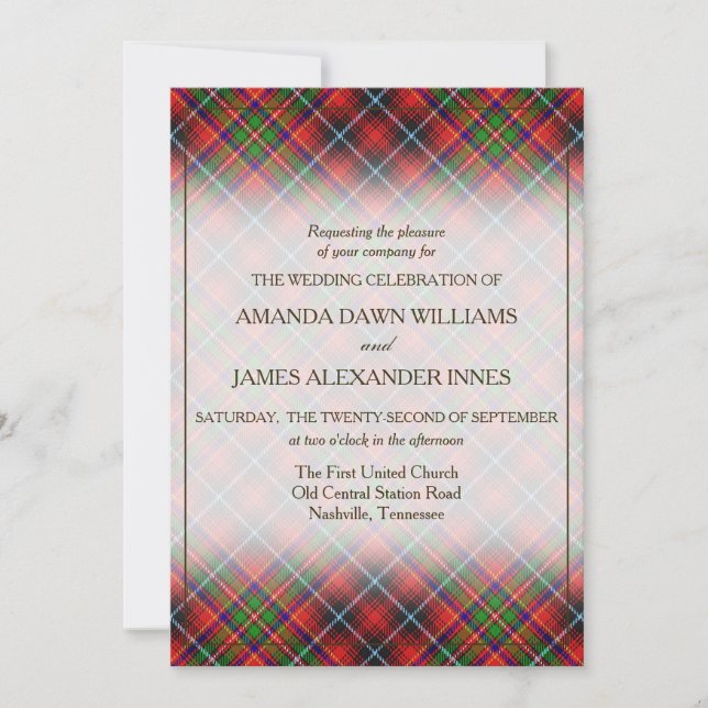 Tartan Beauty Clan Innes Scottish Plaid (Front)
